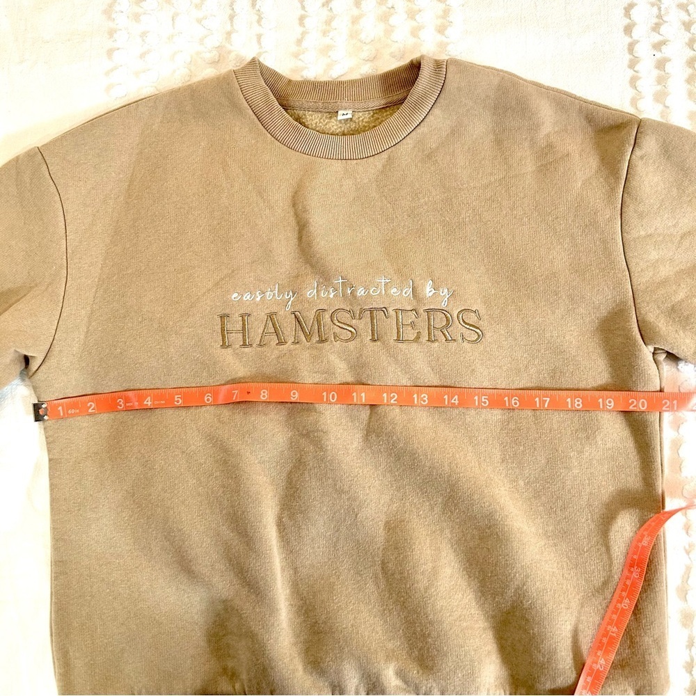 Tan Hamster Sweatshirt Size M - Picture 7 of 9